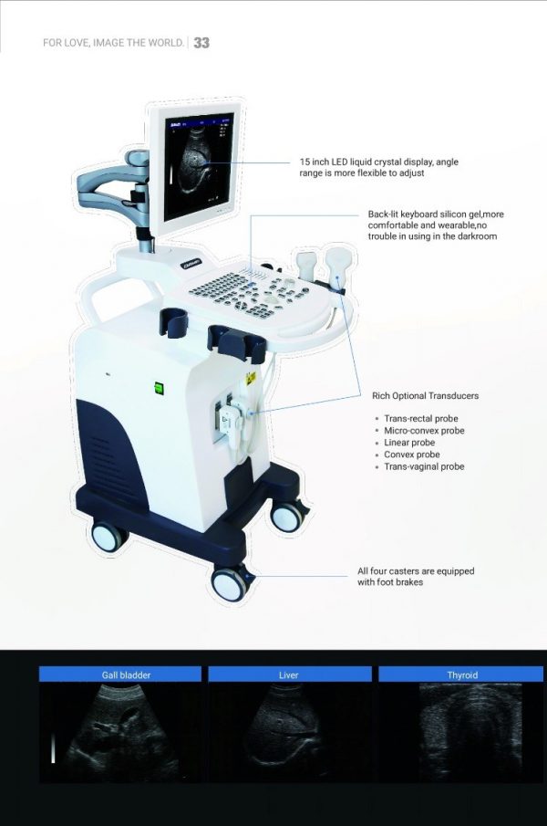 DW-350 TROLLEY BLACK AND WHITE ULTRASOUND DIAGNOSTIC SYSTEM