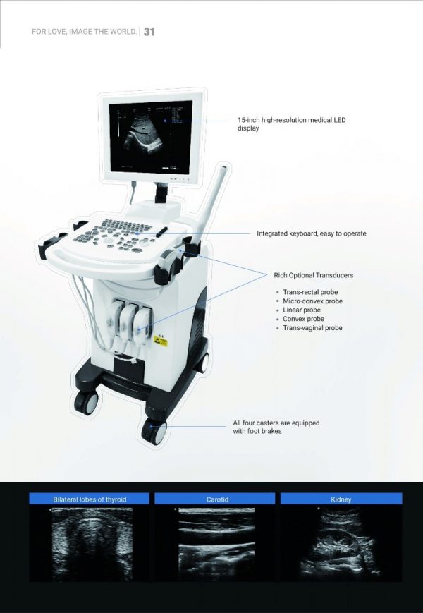 DW-370 TROLLEY BLACK AND WHITE ULTRASOUND DIAGNOSTIC SYSTEM