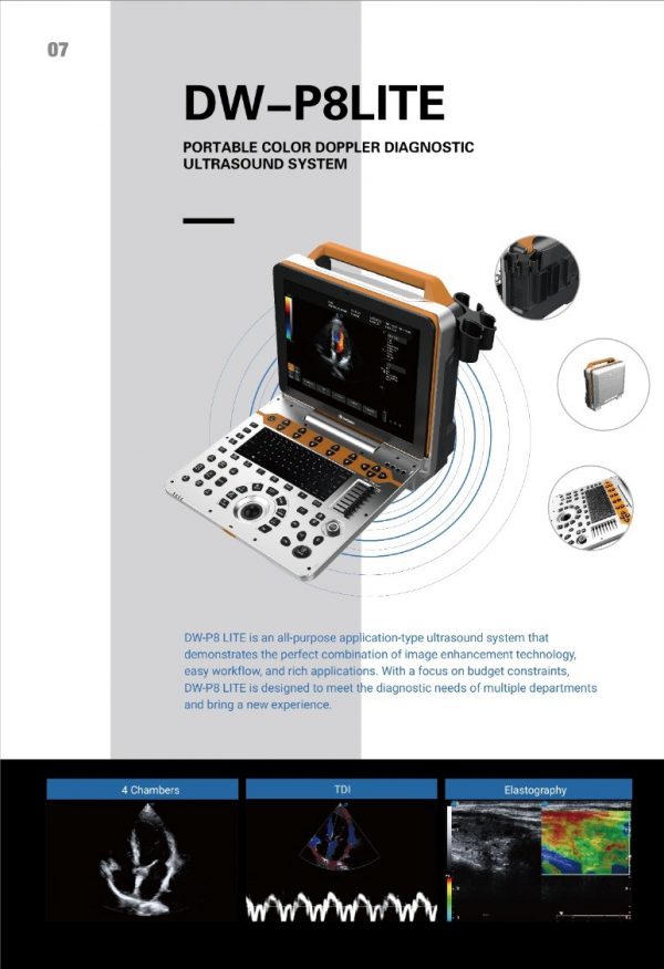 DW-P8LITE PORTABLE COLOR DOPPLER DIAGNOSTIC ULTRASOUND SYSTEM