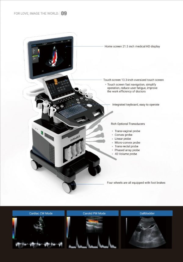 DW-T3 TROLLEY COLOR DOPPLER DIAGNOSTIC ULTRASOUND SYSTEM