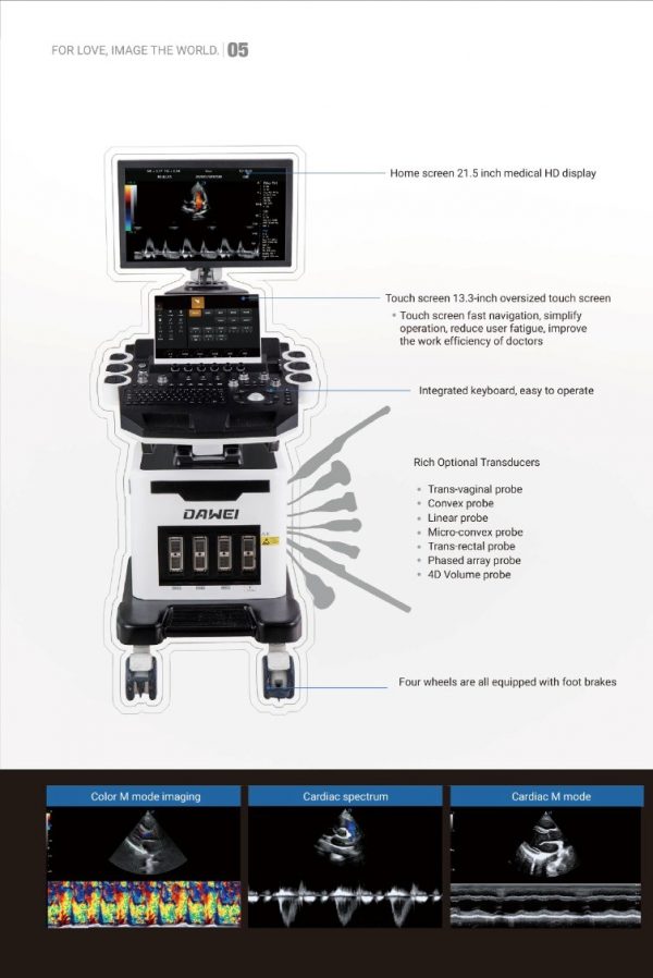 DW-T8LITE TROLLEY COLOR DEPPLER DIAGNOSTIC ULTRASOUND SYSTEM